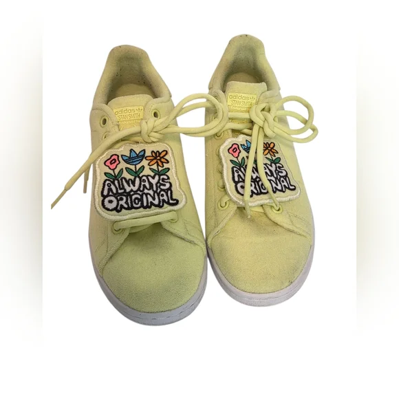 Adidas Stan Smith Always Original Yellow Floral Sneakers Women’s Sz 7 - Picture 2 of 16